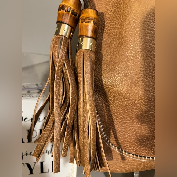 Like new! Gucci leather hobo 2 way Jackie bamboo bag - w/ dust bag - Picture 8 of 15